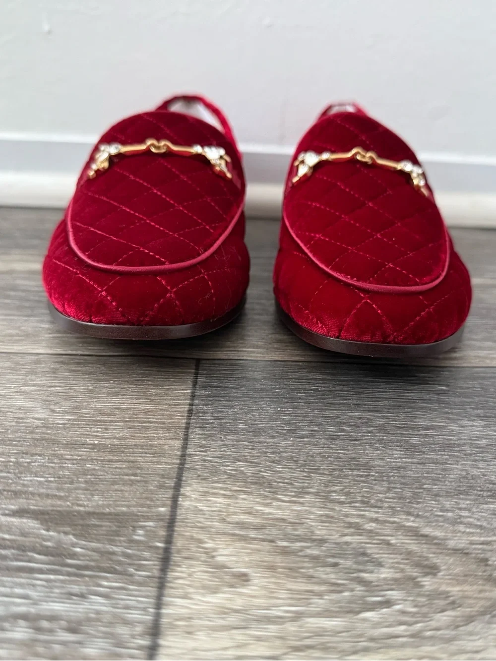 Sam Edelman Bright Scarlett Loraine Regal Velour Loafers Size 6.5 NIB